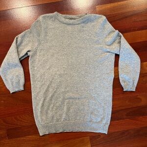 Talbots Pure Cashmere Heather Gray Audrey Sweater 3/4 Sleeves Bateau neckline